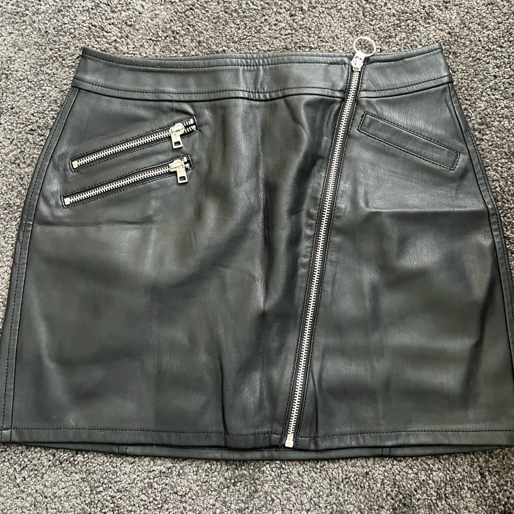 Pleather Black Mini Skirt